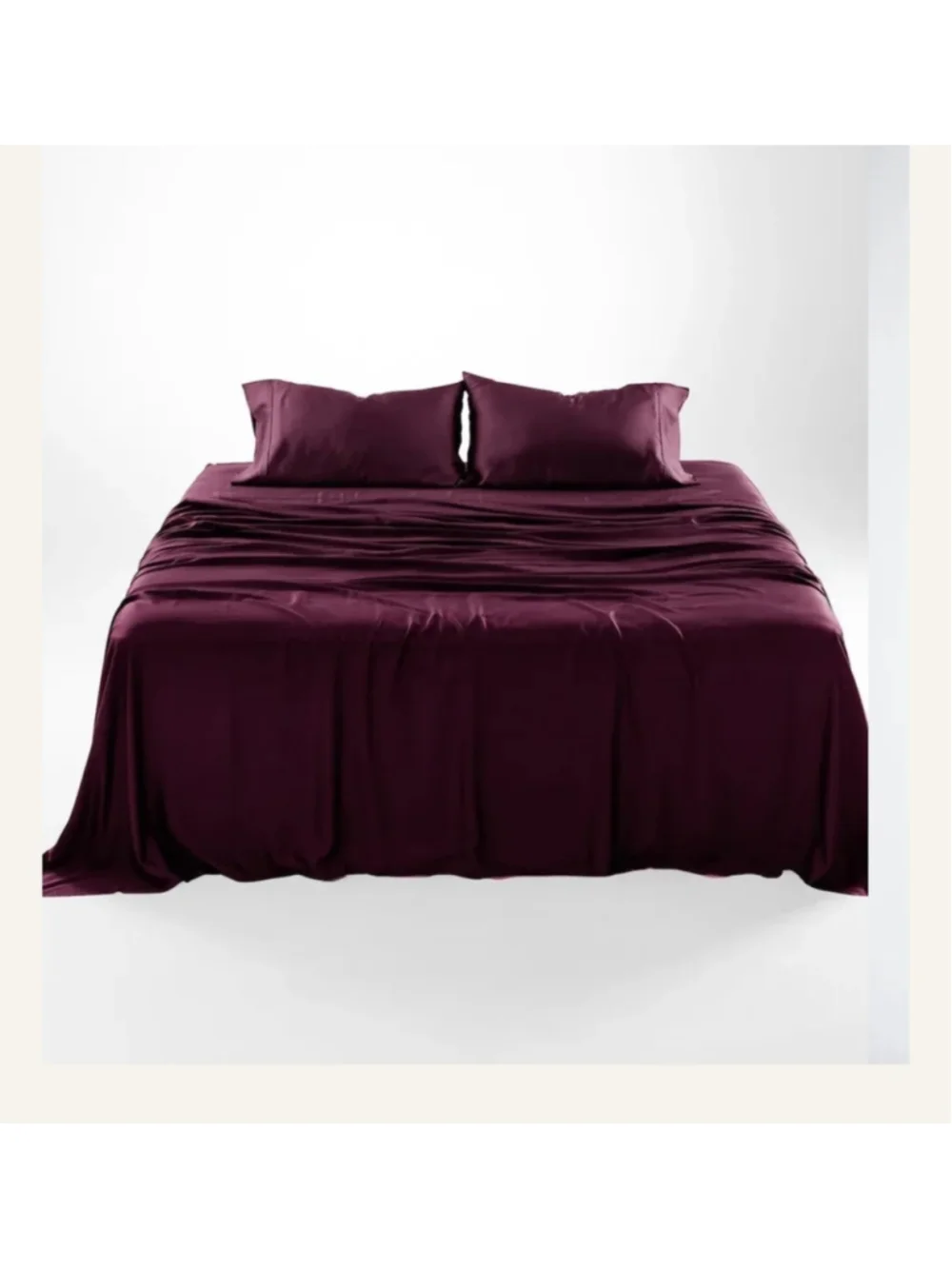 Olive Crate 100% Eucalyptus TENCEL Cooling - QUEEN Sheet Set 4pc Sour Cherry